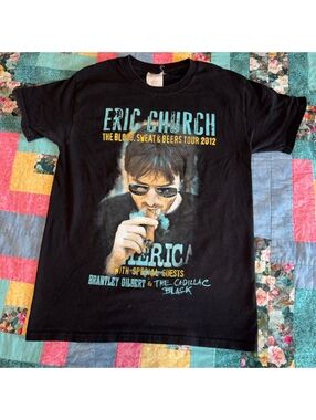 Eric Church The Blood, Sweat & Beers Tour 2012 Woman’s S Black T-Shirt Adult S/P